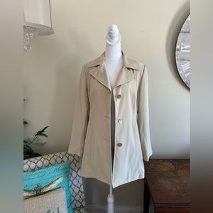 ESPRIT outerwear Button down off white raincoat - size S